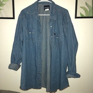 Oversized denim cardigan/button up